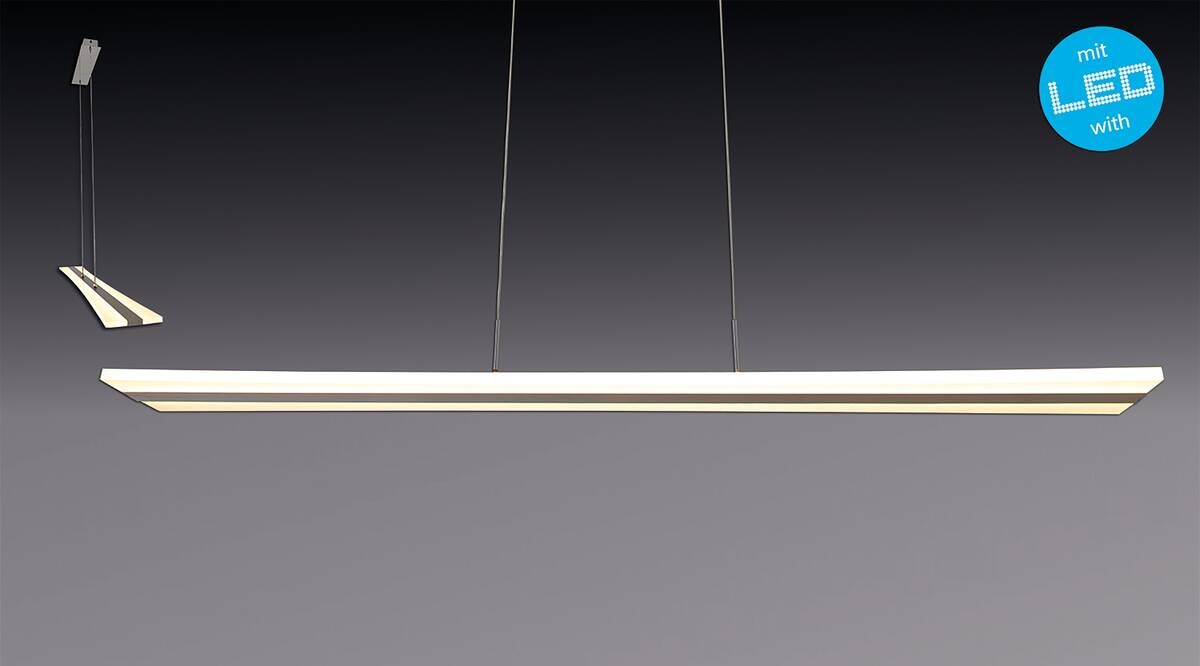 Näve Leuchten Pendelleuchte 7060150 stahlfarbig Kunststoff Metall B/H/T: ca. 16x120x100 cm null 2 Brennstellen