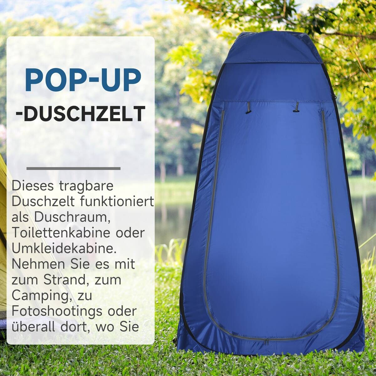 Outsunny Zelt blau Polypropylen B/H/L: ca. 120x120x190 cm