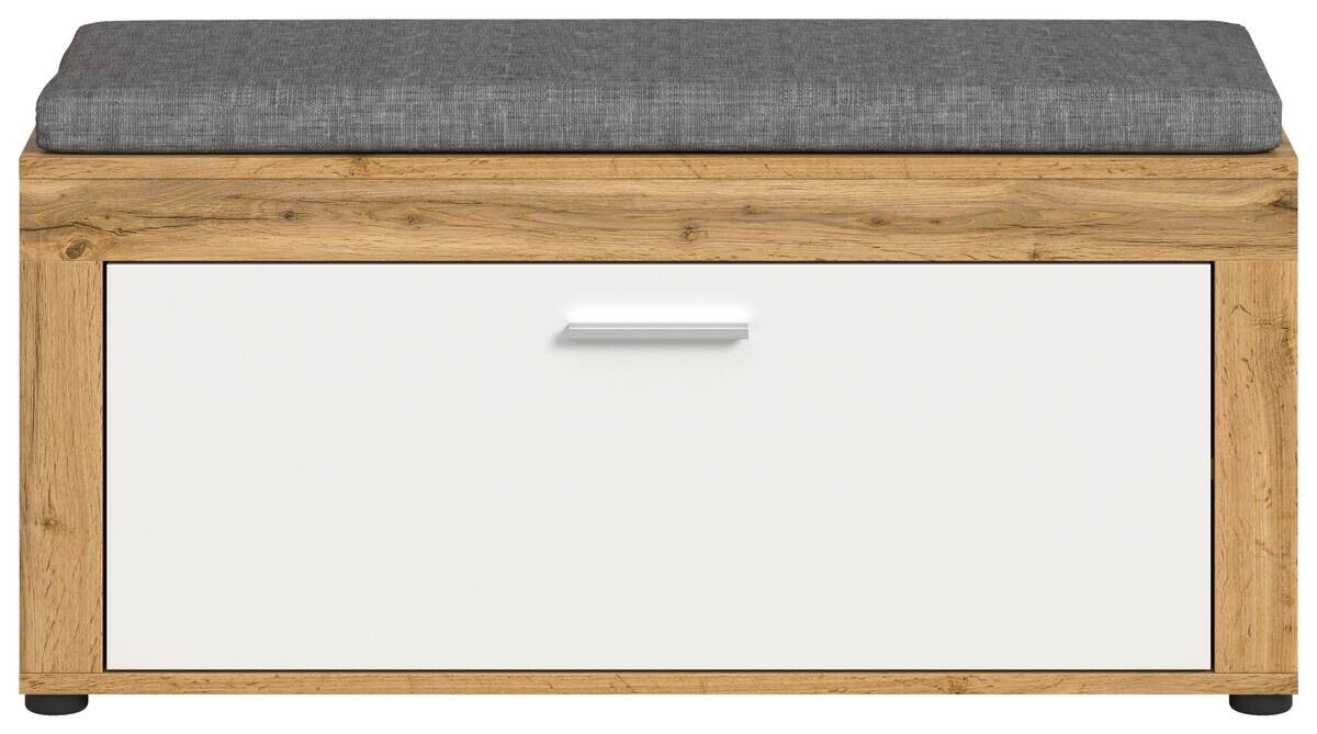 Sitzbank JAM Eiche Wotan Nachbildung weiß B/H/T: ca. 100x44x35 cm