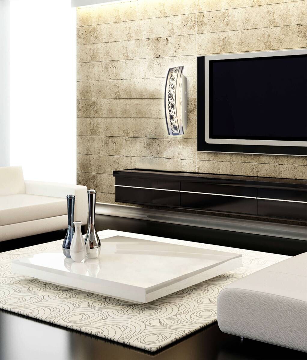 Näve Leuchten LED-Leuchten 1177942 Chrom Metall Glas B/H/T: ca. 12x8,5x35 cm 1 Brennstellen