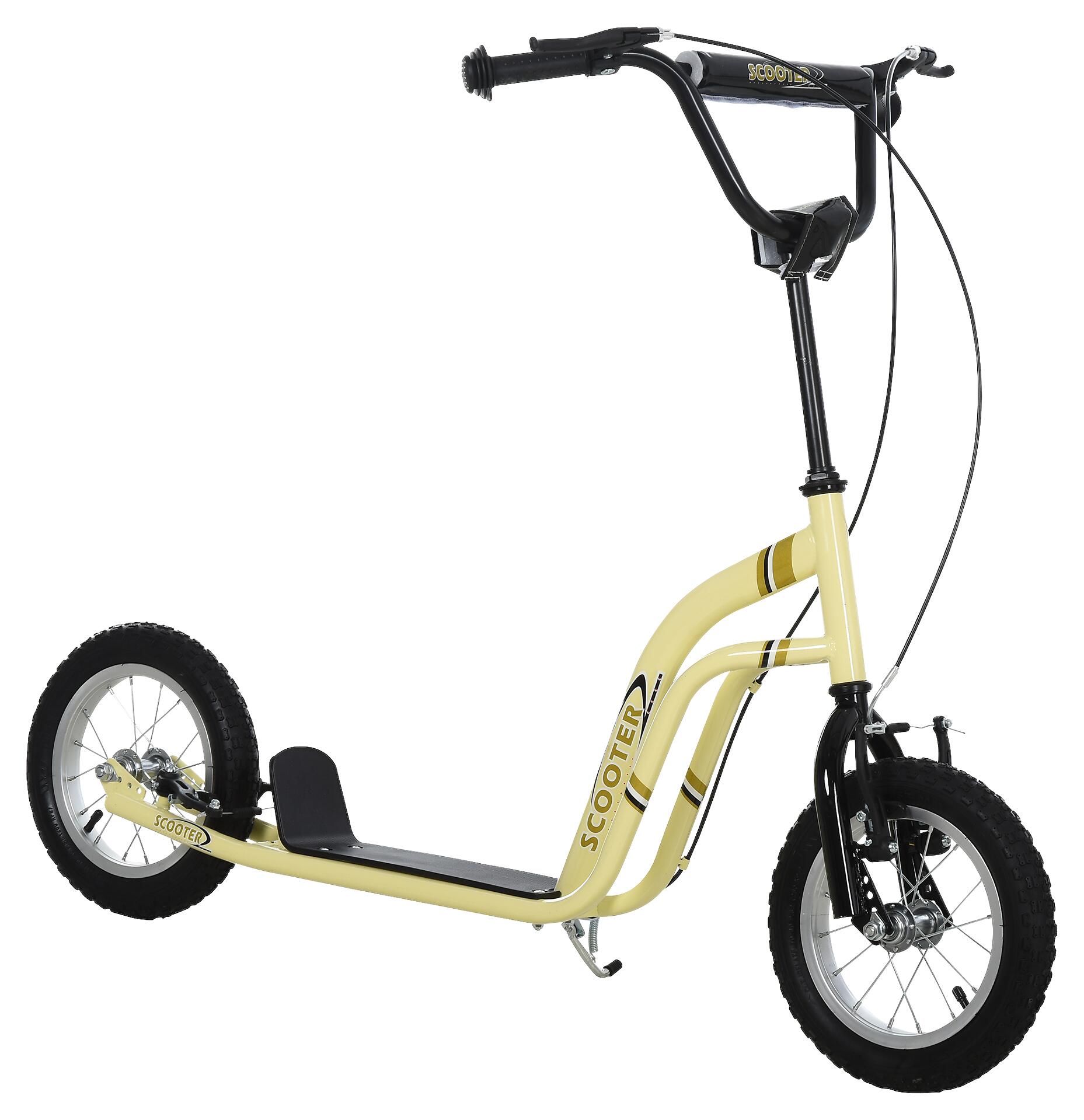 HOMCOM Tretroller beige B/H/L: ca. 58x85x120 cm