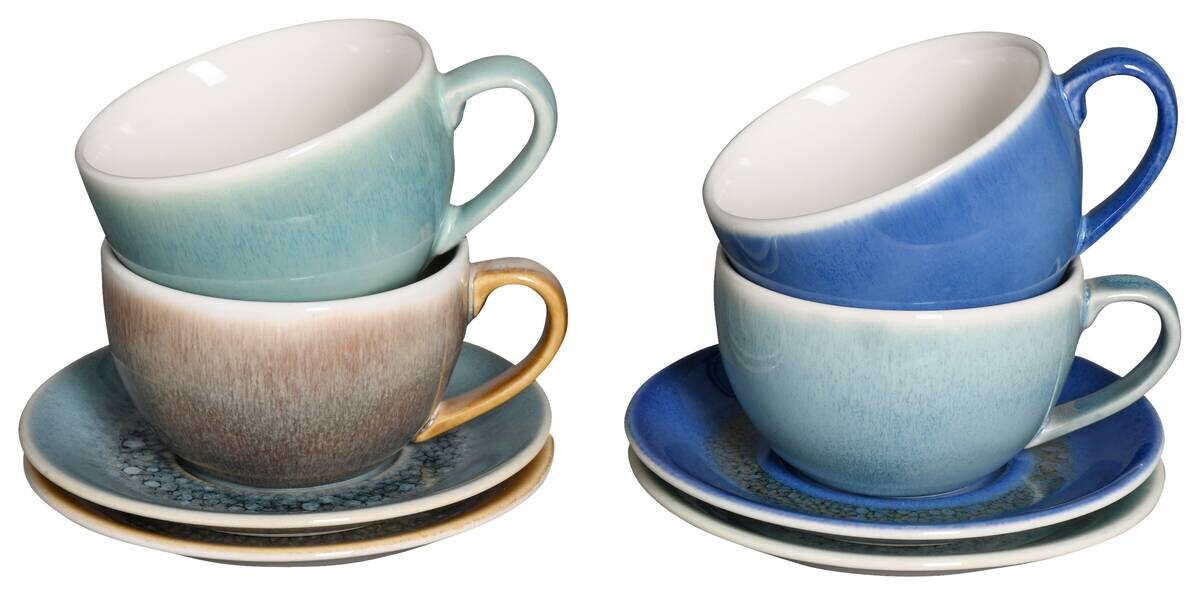 CreaTable Tafelservice Caldera mehrfarbig Steinzeug 8 tlg.