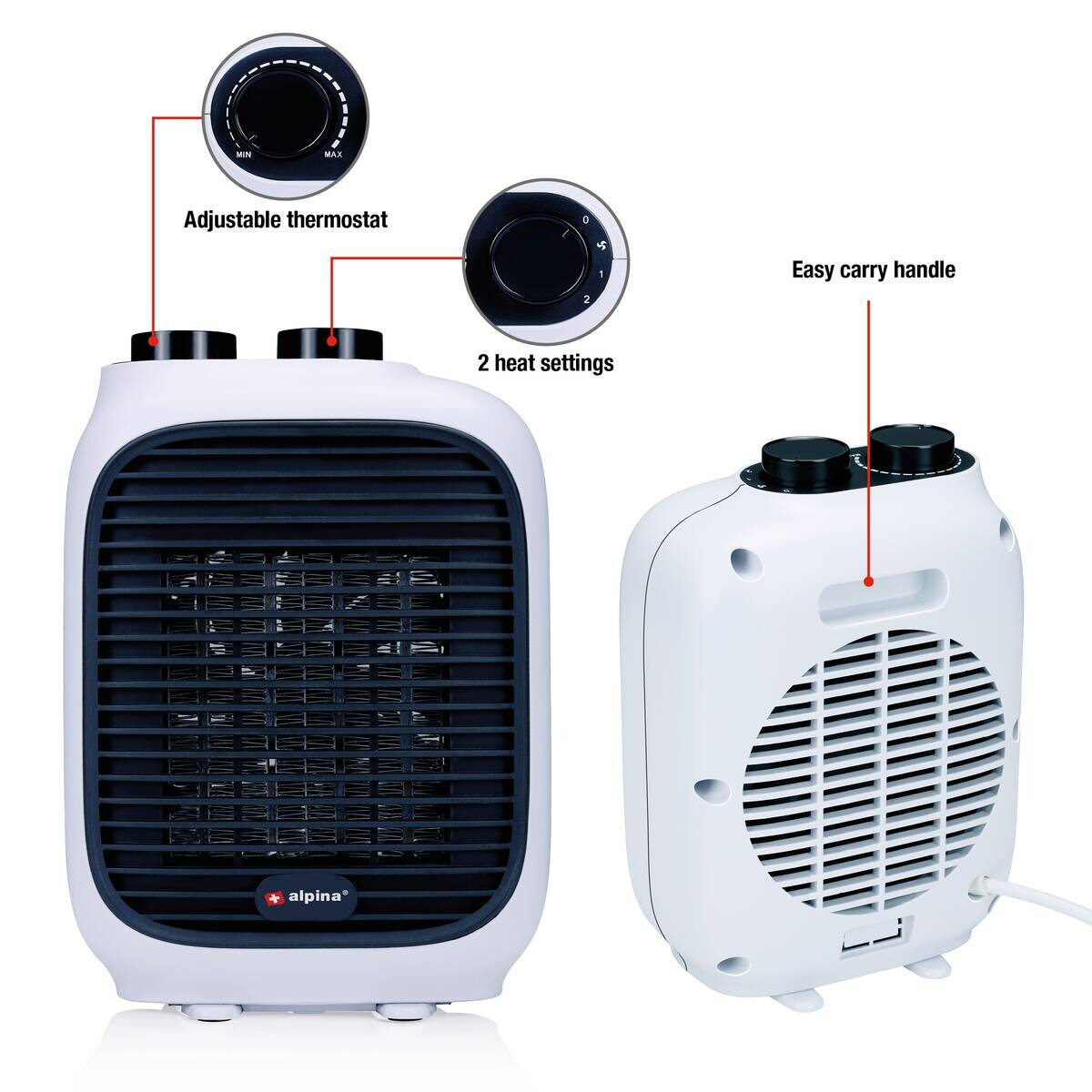 alpina Heizlüfter PTC-1601 B/H/T: ca. 16x22x11 cm ca. 1500 W alpina Heizlüfter PTC-1601 B/H/T: ca. 16x22x11 cm ca. 1500 W