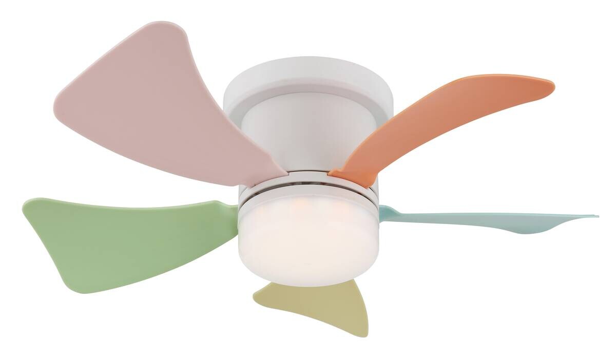 GLOBO Deckenventilator bunt weiß Opal H/D: ca. 13x40,6 cm max. 10 W