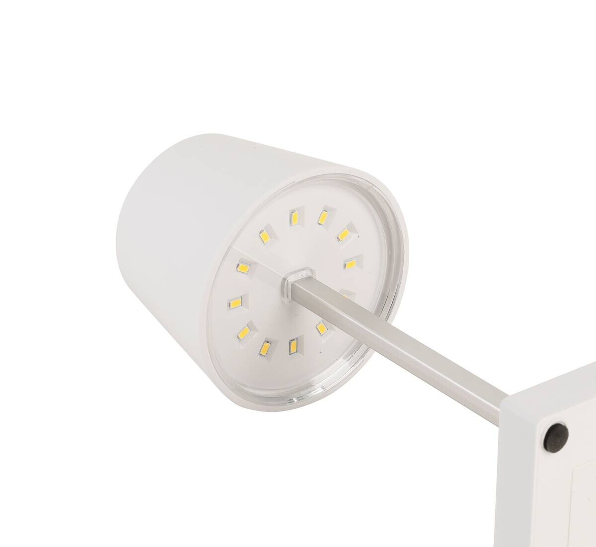 Nolo LED-Tischleuchte Benny weiß Kunststoff Metall B/H/T: ca. 11x26x11 cm 1 Brennstellen