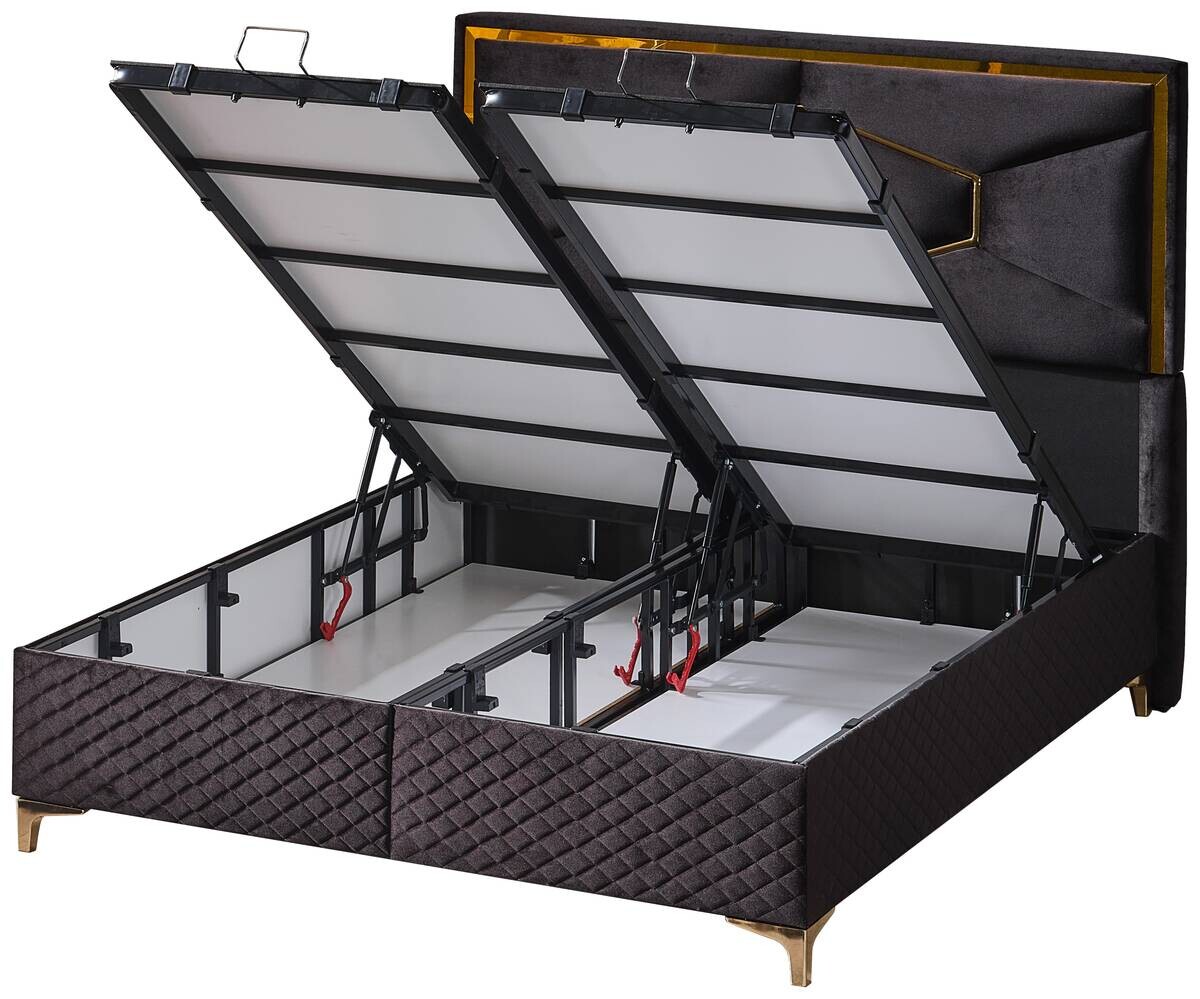 Polsterbett Tommy schwarz Liegefläche B/L: ca. 180x200 cm