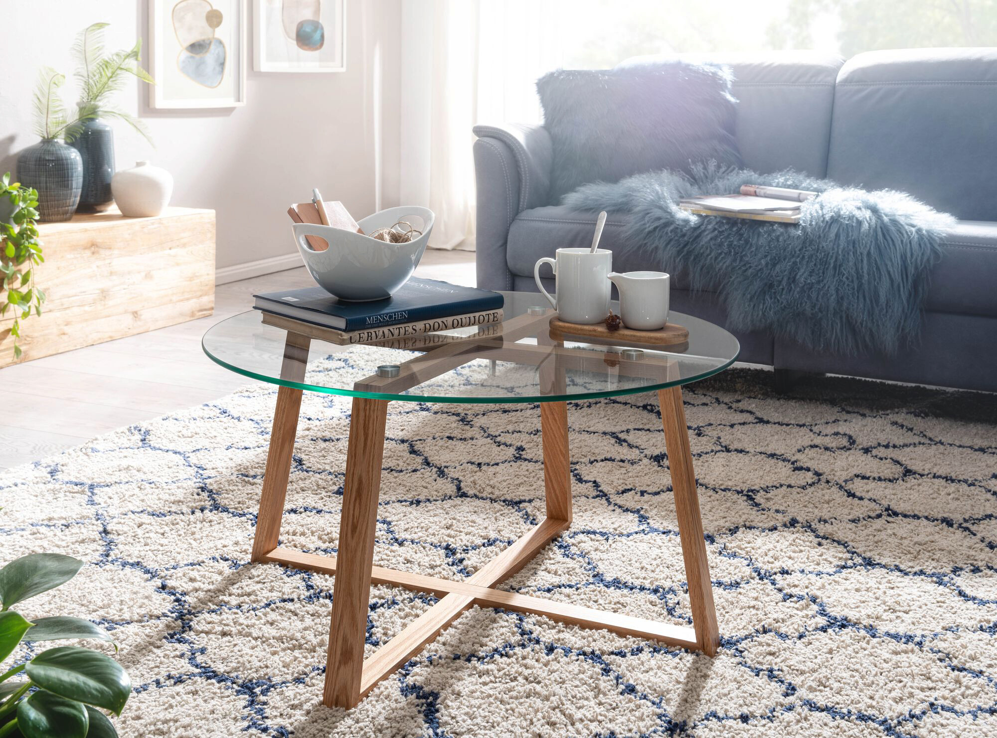 Wohnling Couchtisch natur B/H/T: ca. 78x41x78 cm