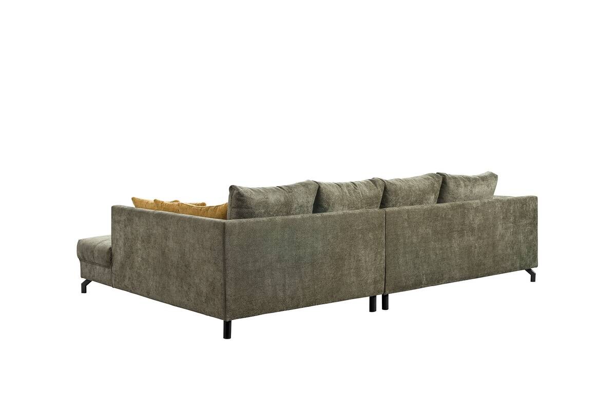 Ecksofa olive Microfaser B/H/T: ca. 306x92x203 cm