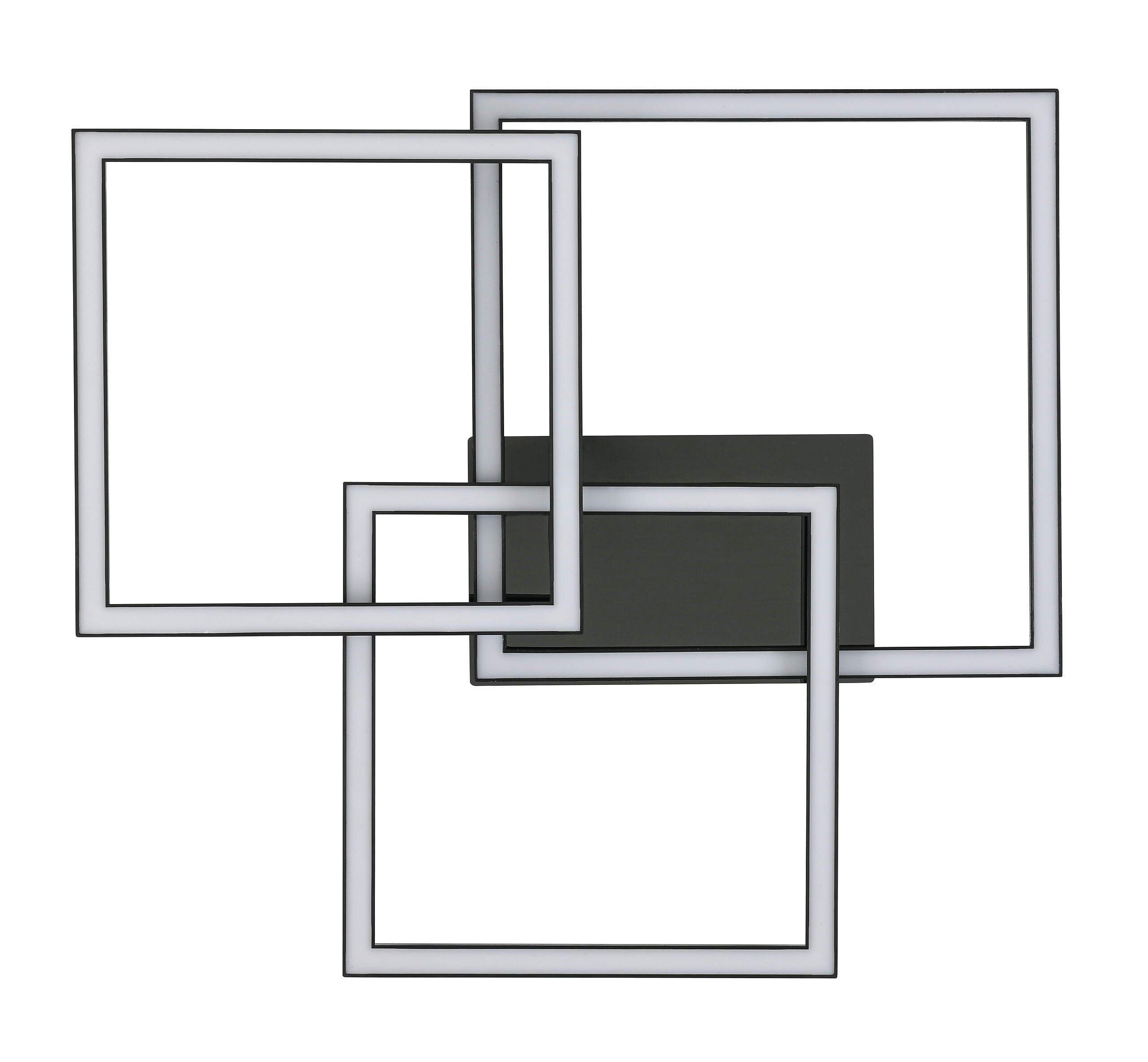 Nolo LED-Deckenleuchte Triple schwarz Kunststoff B/H/T: ca. 49,5x45x8 cm