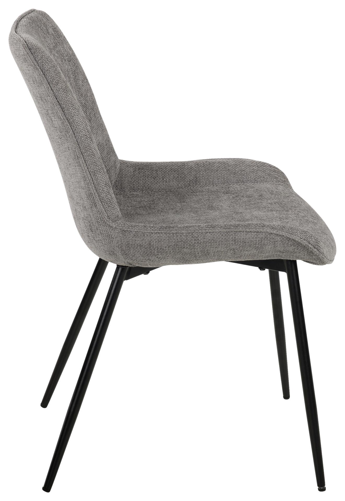 Stuhl Alisha grau Webstoff B/H/T: ca. 54x83x63 cm