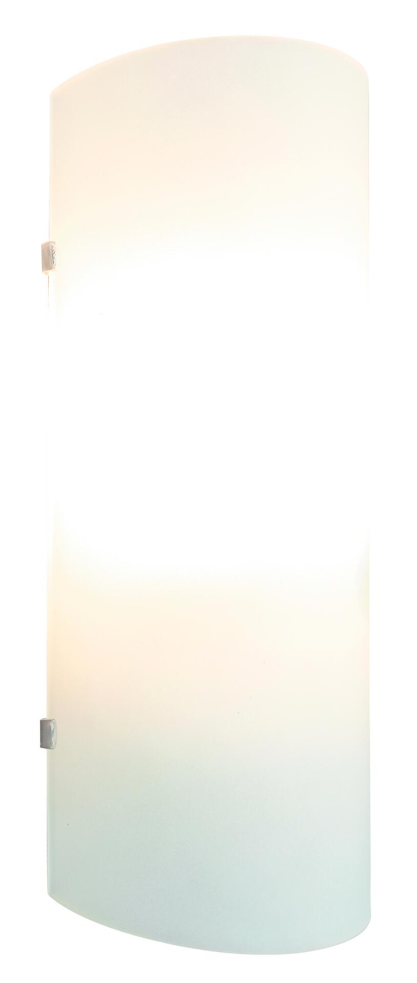 POCOline Wandleuchte Wall Satiniert weiß Glas B/H/L: ca. 12x24x10 cm E27 1 Brennstellen