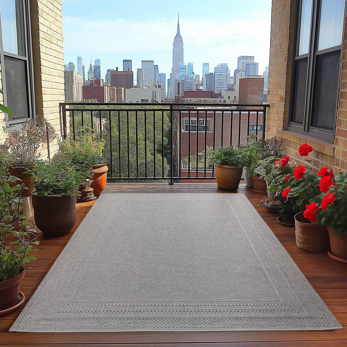 Ayyildiz Outdoorteppich DESERT grau B/L: ca. 240x340 cm