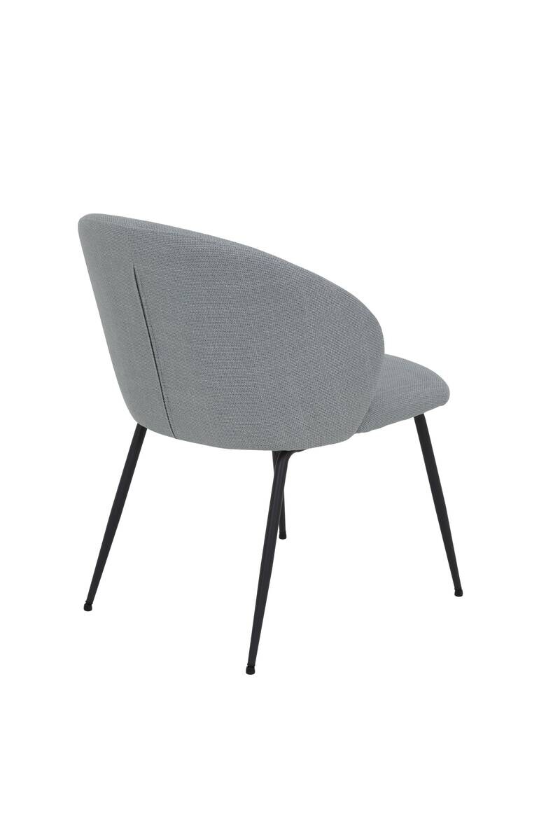 Stuhl Graz grau schwarz Microfaser Metall