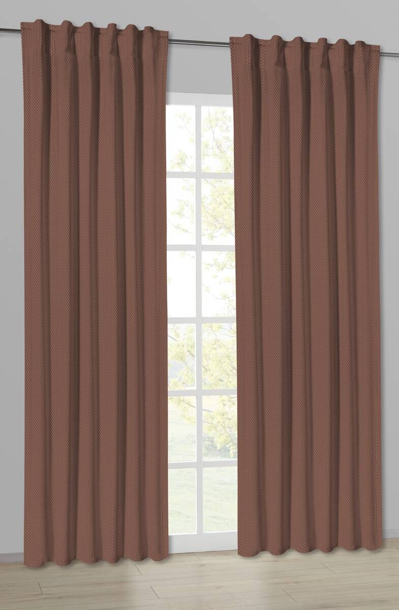 POCOline Kombivorhang Wabe Mocha Mousse B/L: ca. 135x245 cm
