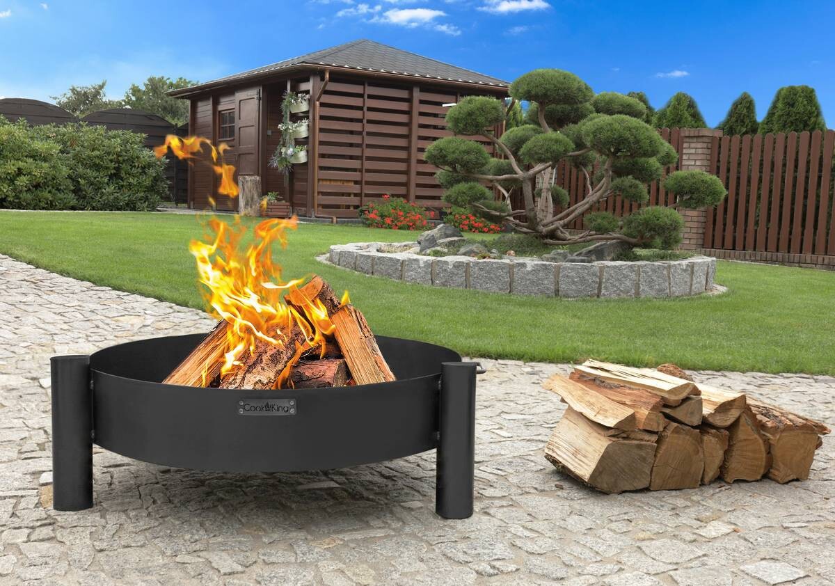 CookKing Feuerschale Haiti schwarz Stahl B/H/T: ca. 68x30x68 cm