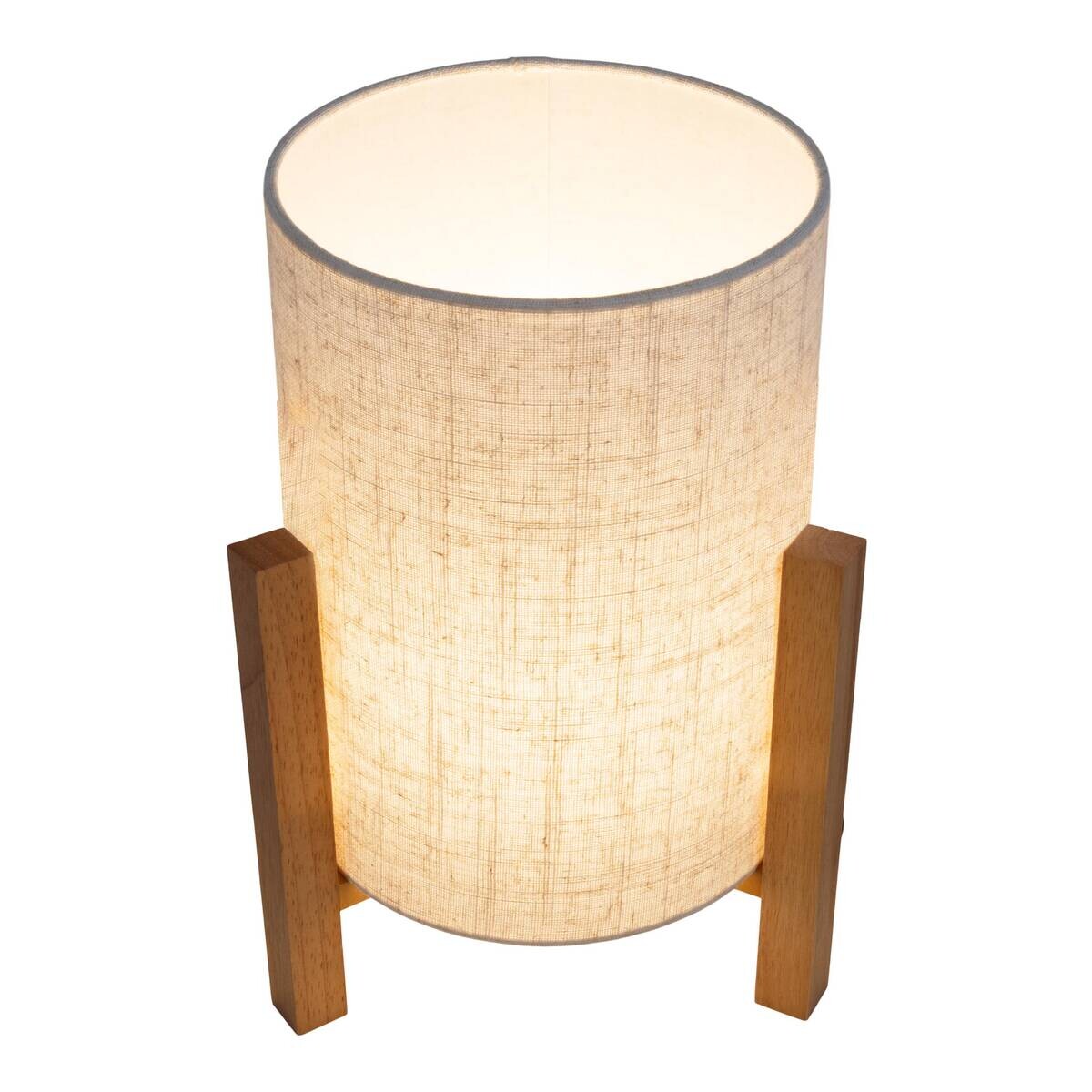 Näve Leuchten Tischleuchte 3193827 natur Textil B/H/T: ca. 22x32x22 cm E27 1 Brennstellen