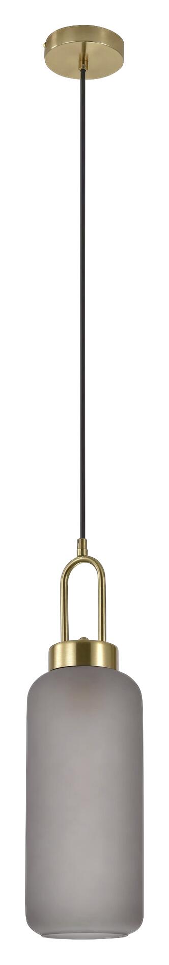 Housenordic Pendelleuchte 6406115 messing grau Stahl Rauchglas L/D: ca. 150x13 cm 1.0 Brennstellen