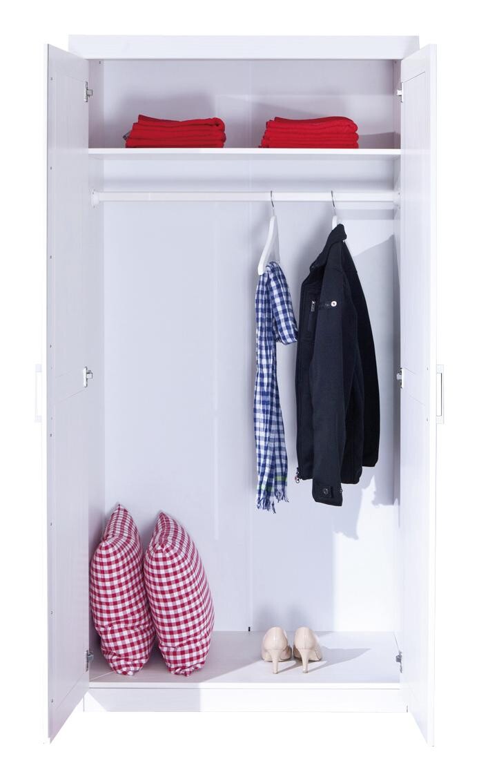 Kleiderschrank Hakon weiß B/H/T: ca. 95x190x55 cm