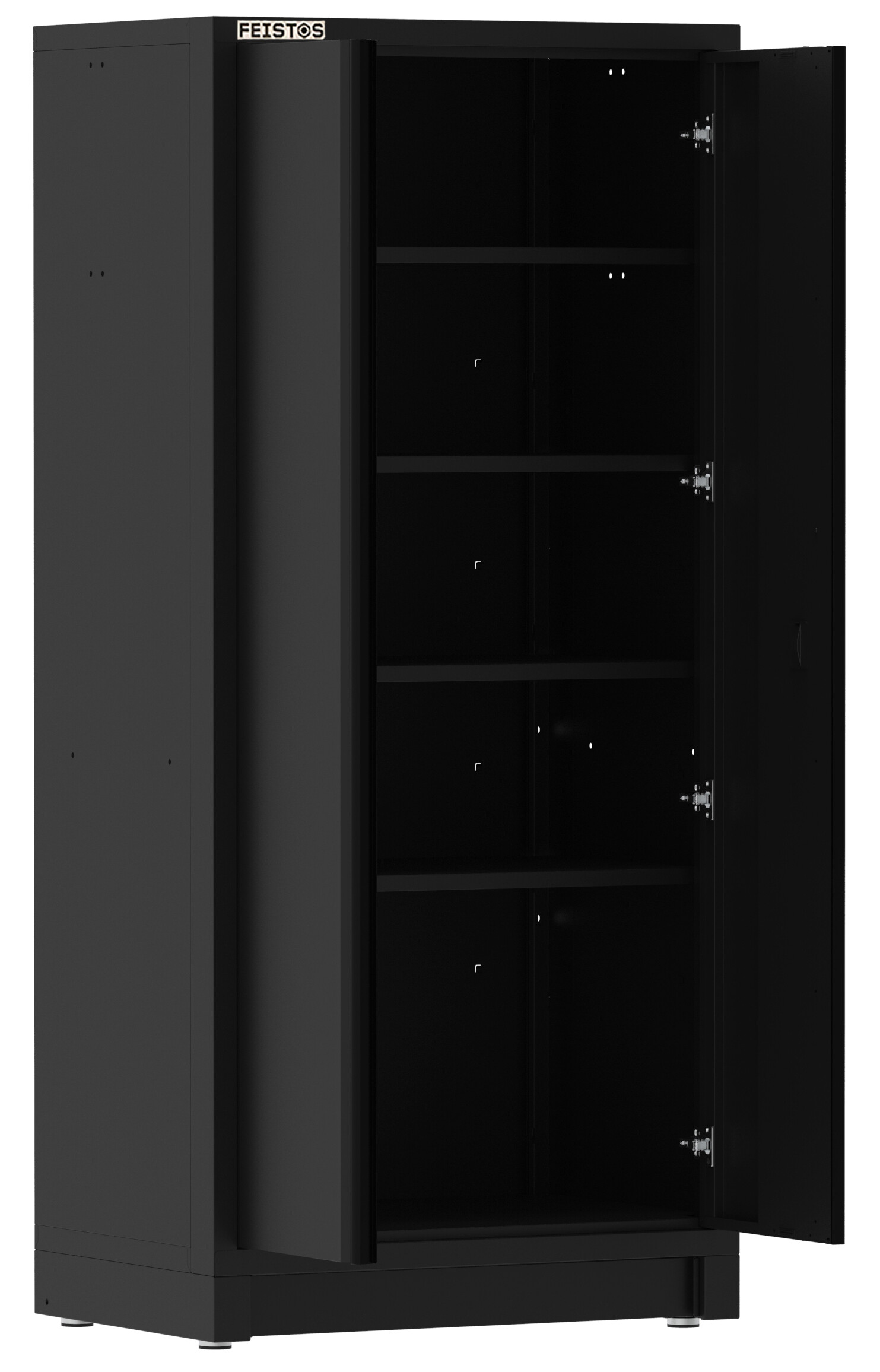 Hochschrank EOS Blackline schwarz B/H/L: ca. 92x200x61 cm