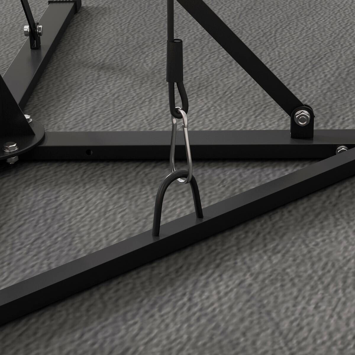 SPORTNOW Boxsackständer schwarz Stahl B/H/L: ca. 145x220x160 cm