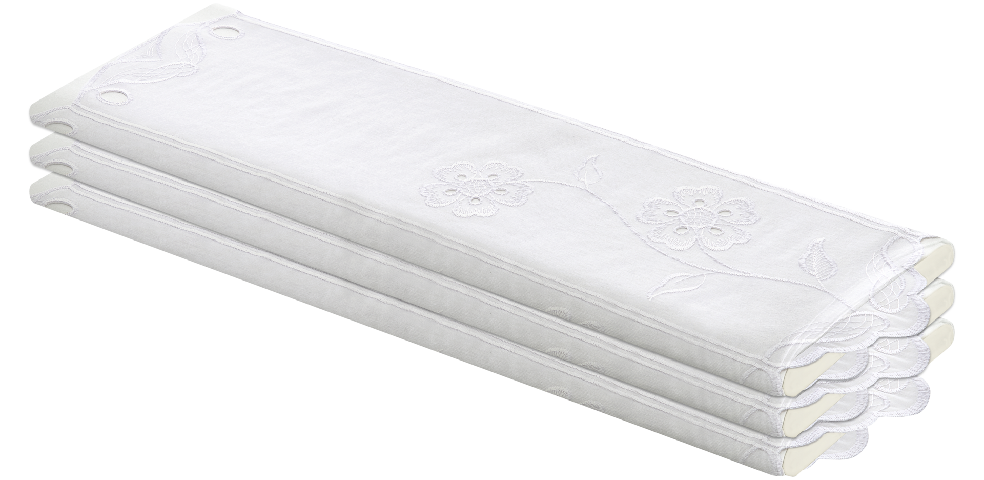 Scheibengardinen-Meterware Amore weiß H: ca. 60 cm