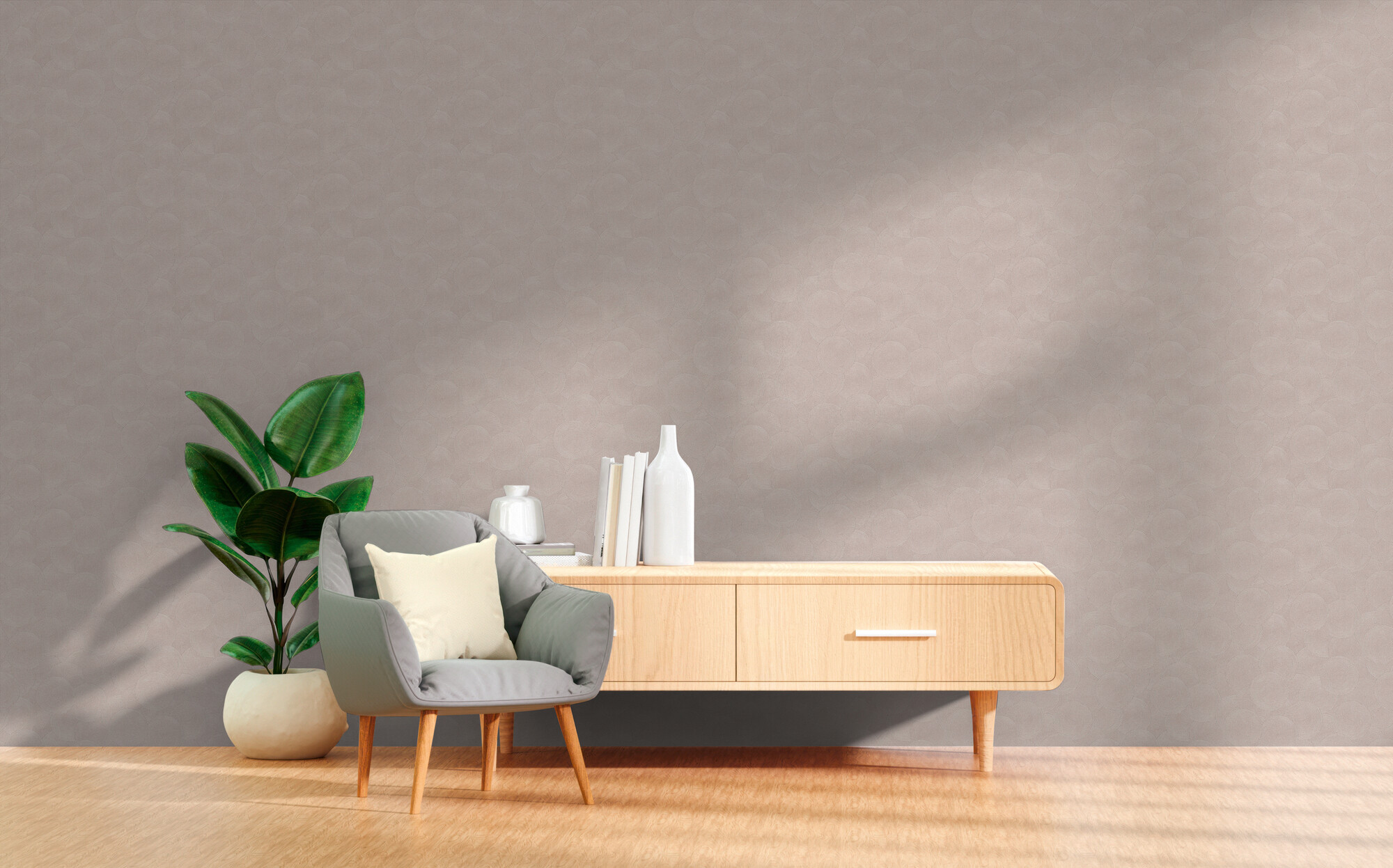 A.S.Creation Vliestapete beige grau B/H/D: ca. 53x1005x8,8 cm