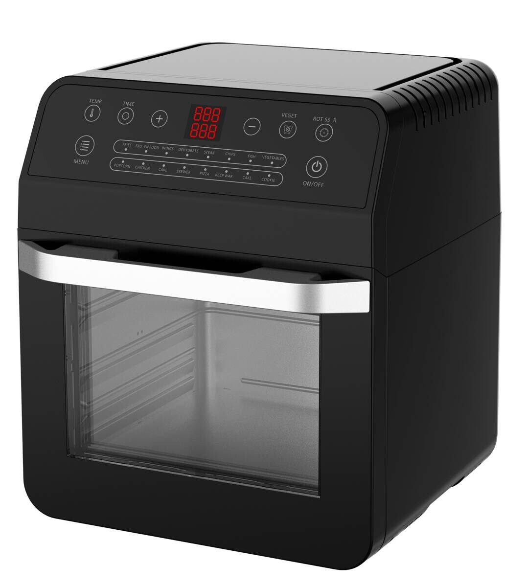 WKM Heißluftfritteuse DAF-1601.12LB schwarz Edelstahl B/H/L: ca. 36x42x40,8 cm ca. 12 l