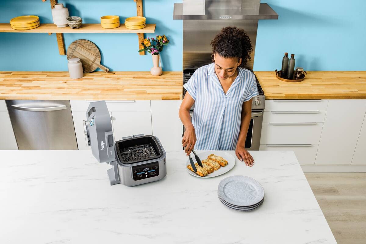 Ninja Heißluftfritteuse ON400EU grau Kunststoff B/H/L: ca. 33x31x35 cm ca. 5,7 l