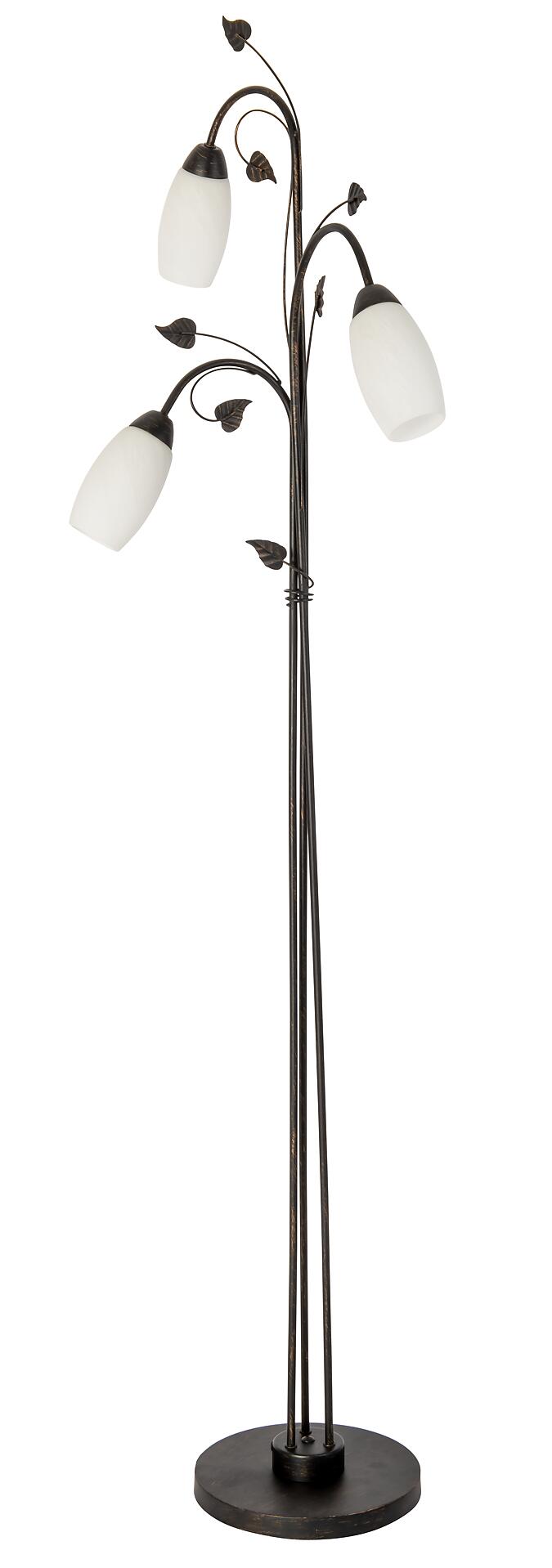 Nowa Stehleuchte 40800323 rostfarbig weiß Glas Metall H: ca. 160 cm E14 3 Brennstellen Nowa Stehleuchte 40800323 rostfarbig weiß Glas Metall H: ca. 160 cm E14 3 Brennstellen