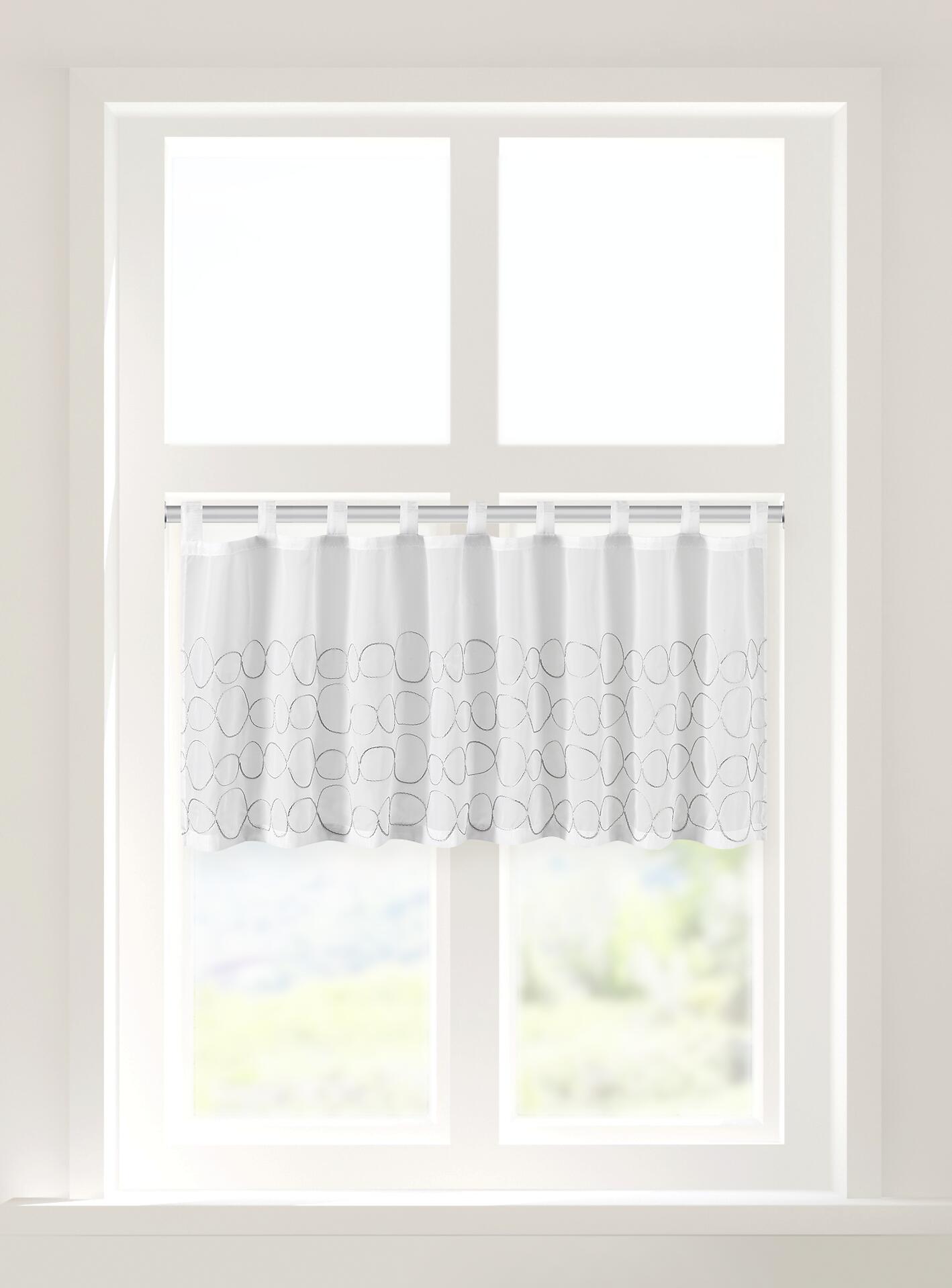 Scheibengardine Lucy weiß B/L: ca. 150x50 cm