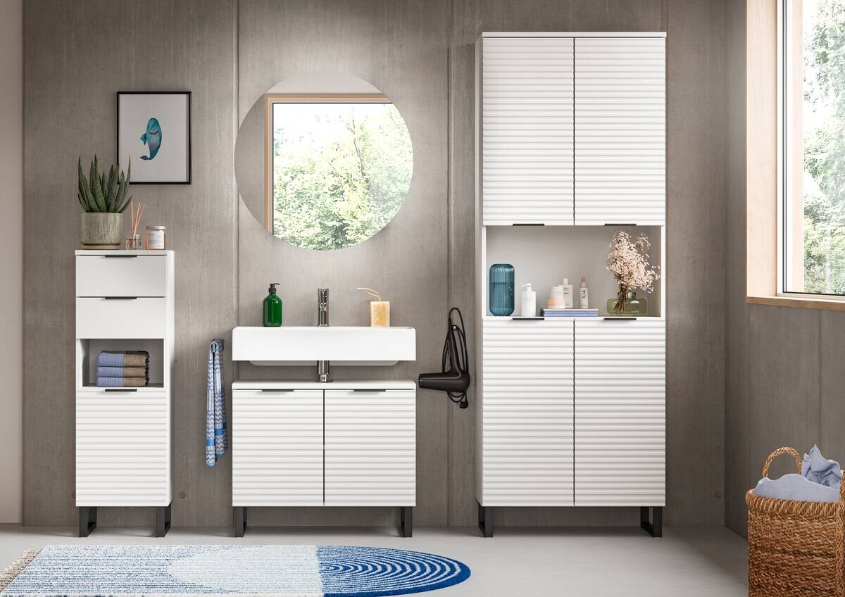 Schrank Riff weiß B/H/T: ca. 35x110x34 cm