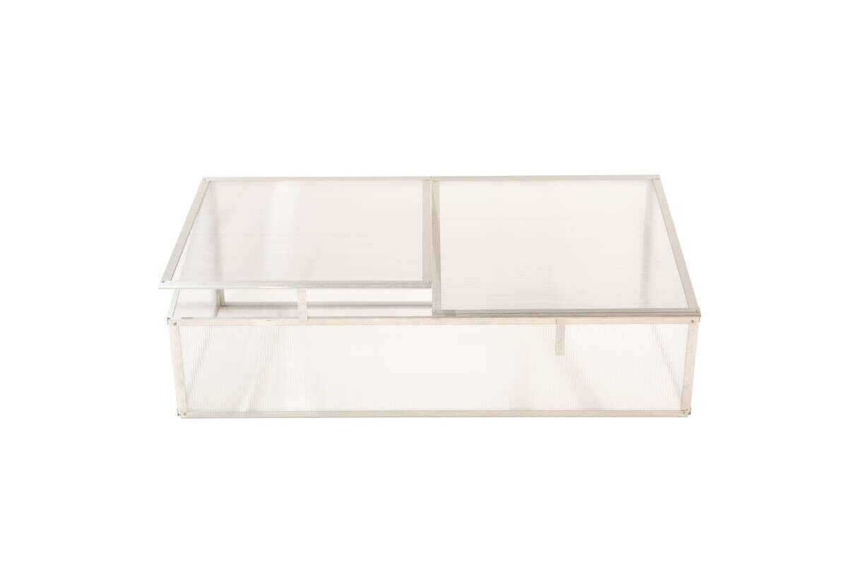 Westmann Frühbeetaufsatz Genus silber B/H/L: ca. 125x29x62 cm