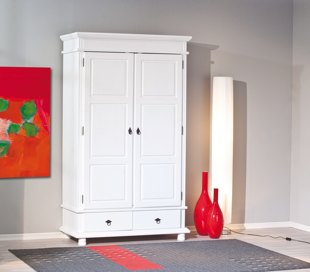 Kleiderschrank Danz weiß B/H/T: ca. 116x199x57 cm