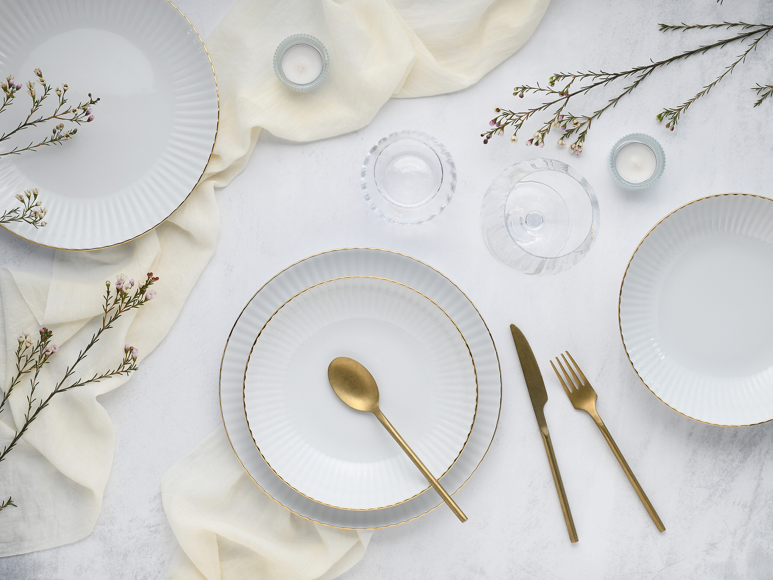 CreaTable Tafelservice Allegra Goldband