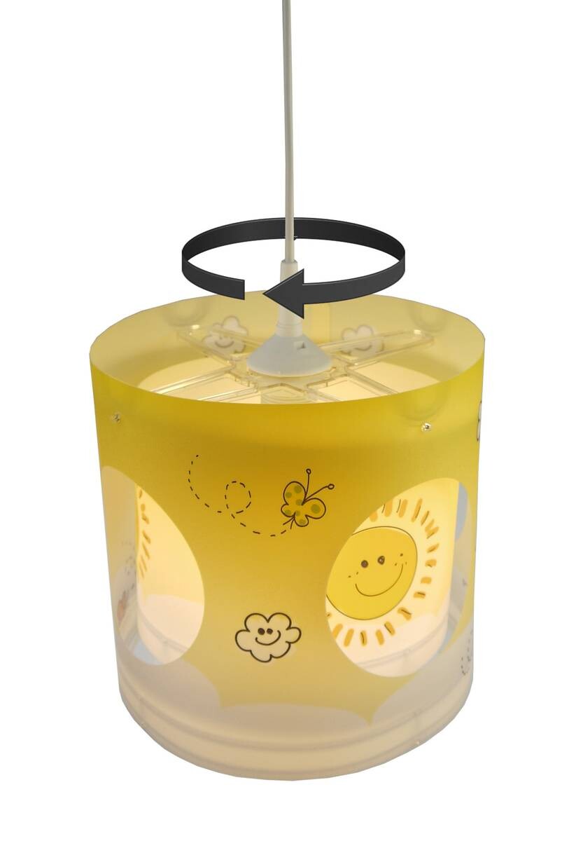 Niermann Dreh-Pendelleuchte Sunny gelb Kunststoff H/D: ca. 27x25 cm E27