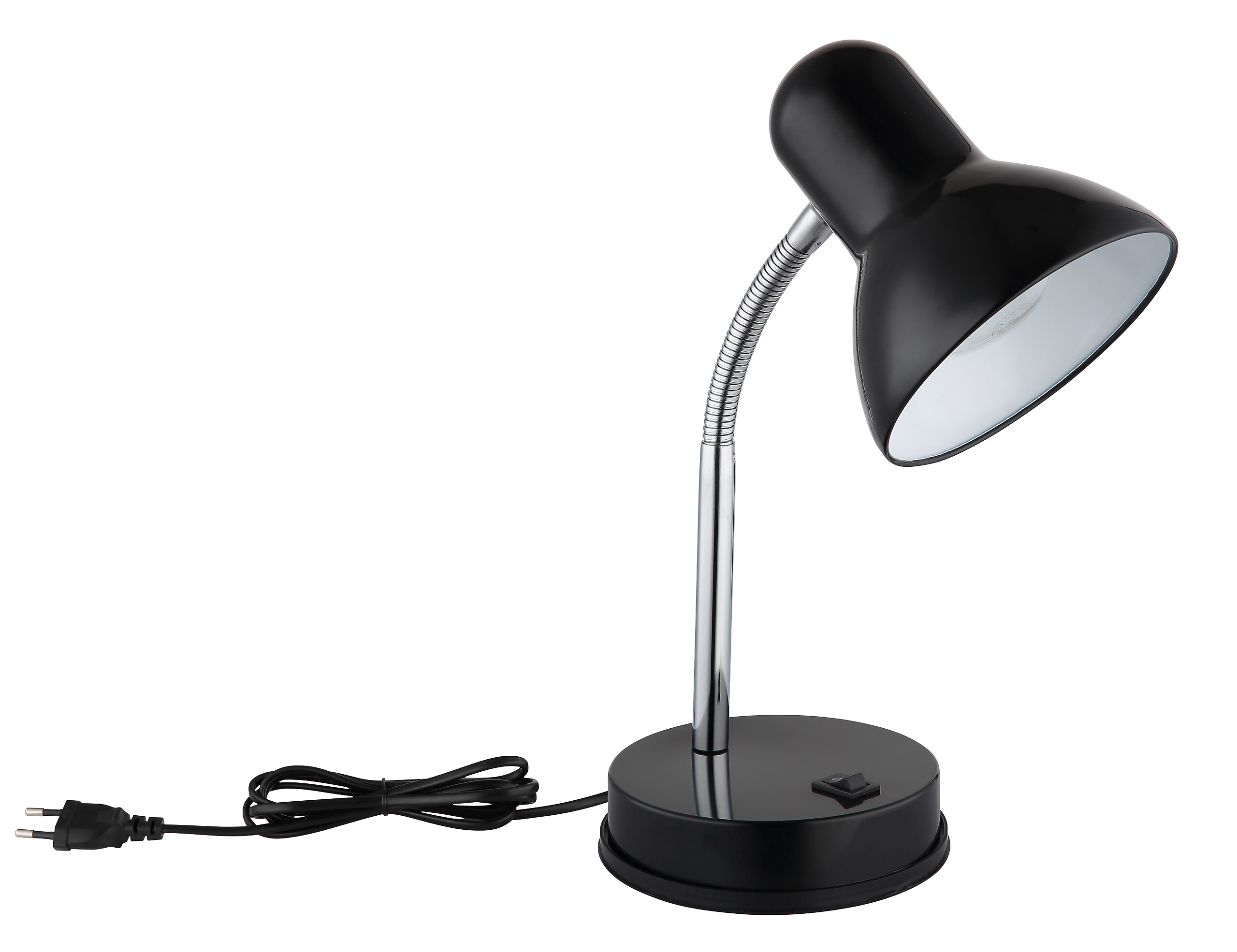 GLOBO Tischleuchte schwarz Kunststoff Metall B/H/L: ca. 15x20,5x15 cm E27 1 Brennstellen