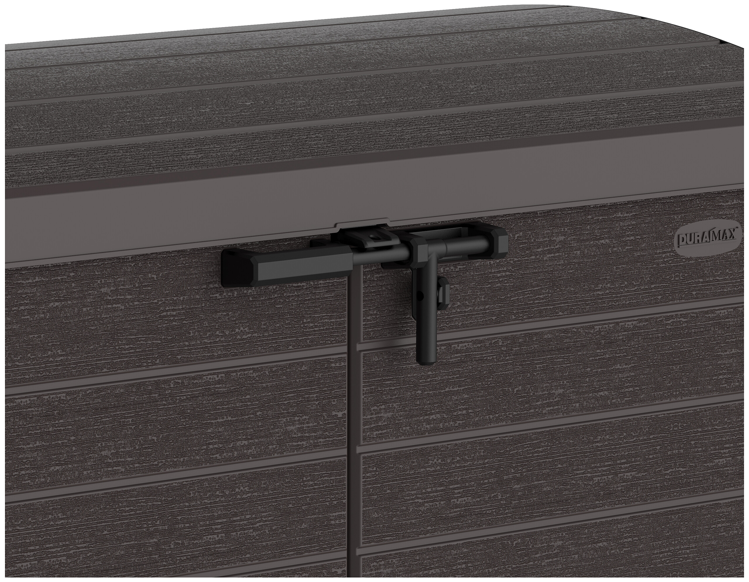 VCM Mülltonnenbox 2er StoreAway braun Kunststoff B/H/L: ca. 145x125x83 cm