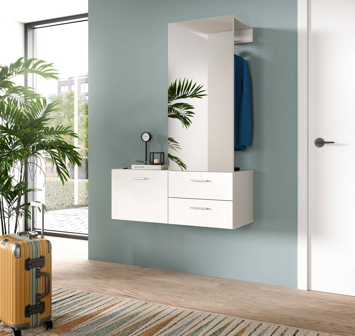 Garderobe VAGA weiß B/H/T: ca. 104x190x36 cm