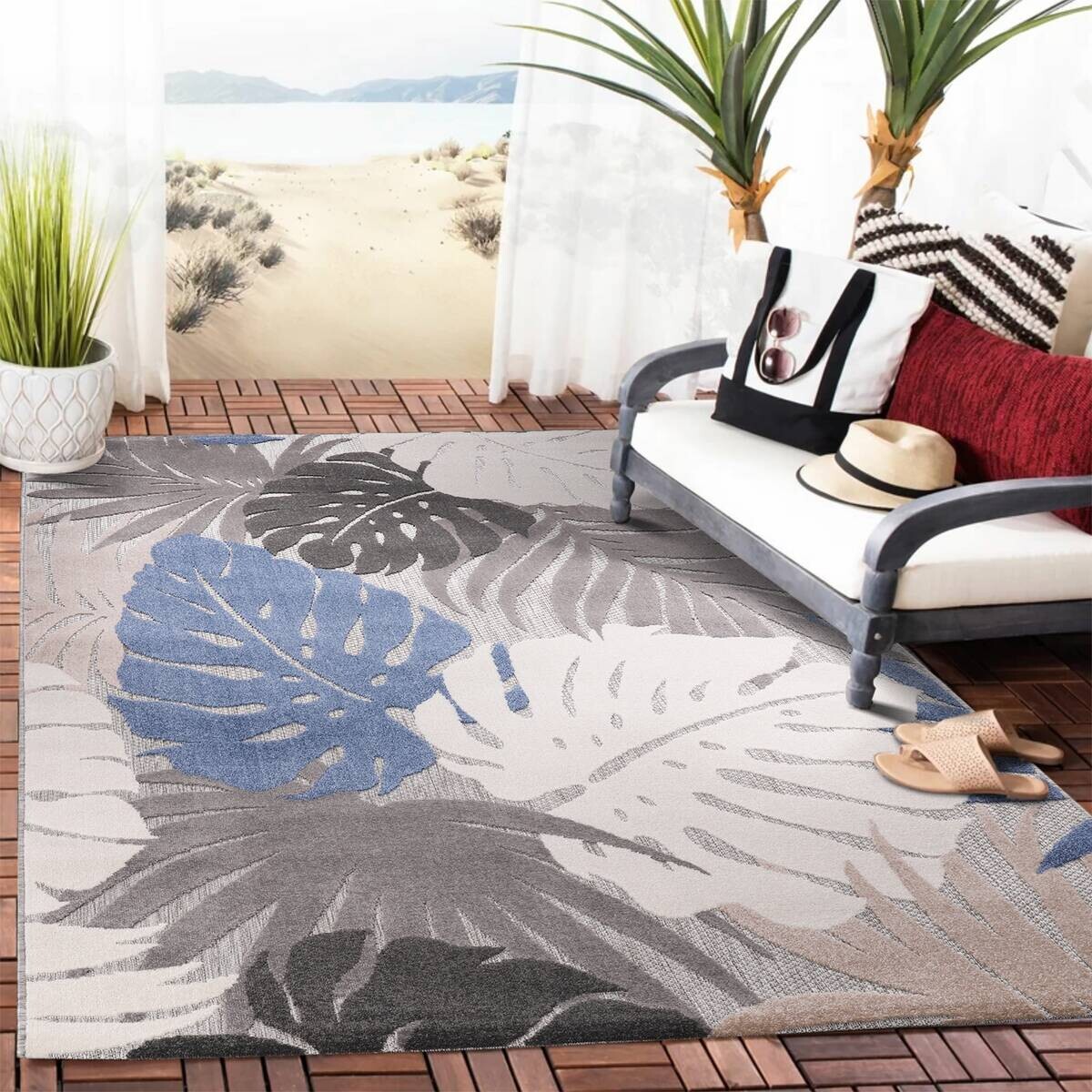 Sanat Outdoorteppich FLORAL beige B/L: ca. 120x170 cm Sanat Outdoorteppich FLORAL beige B/L: ca. 120x170 cm