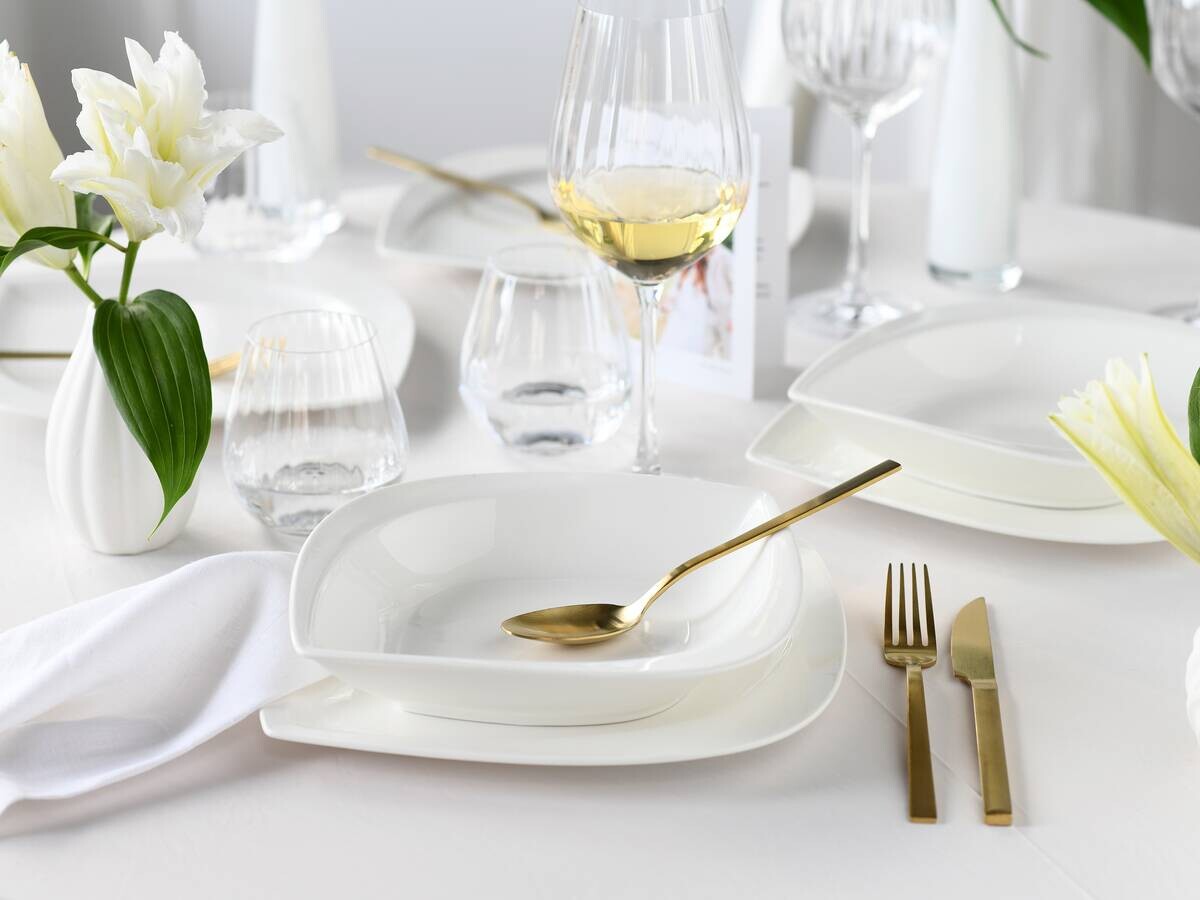 CreaTable Kombiservice Melbourne weiß Porzellan 16 tlg.