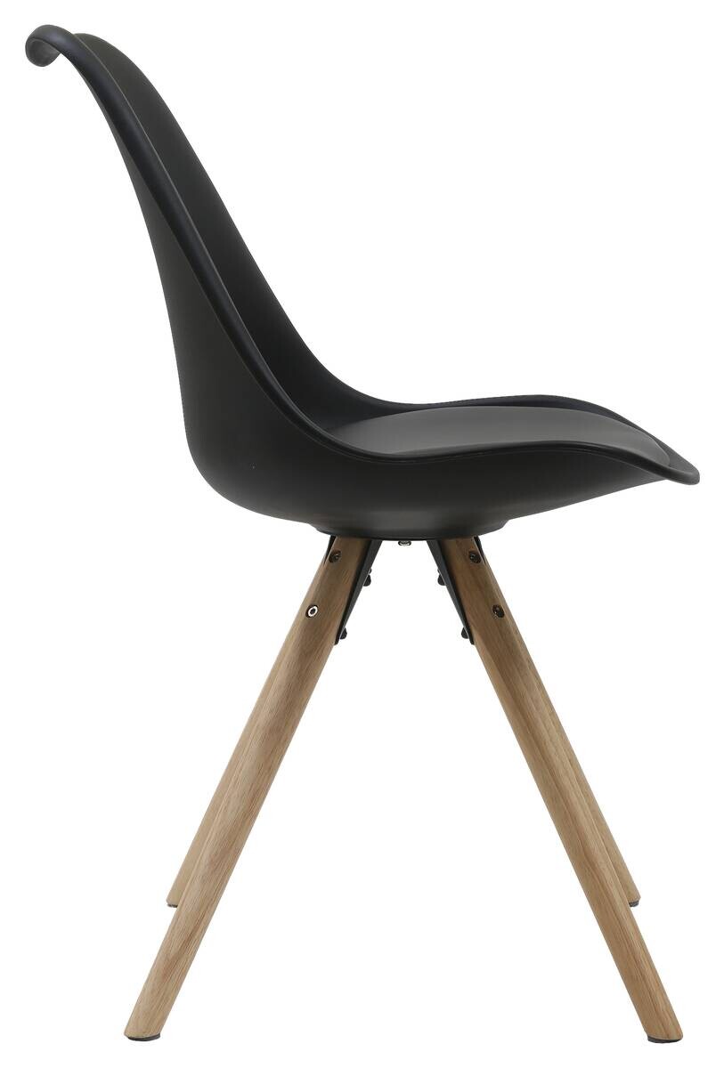 Stuhl Bela schwarz Kunststoff B/H/T: ca. 48x83,5x57 cm