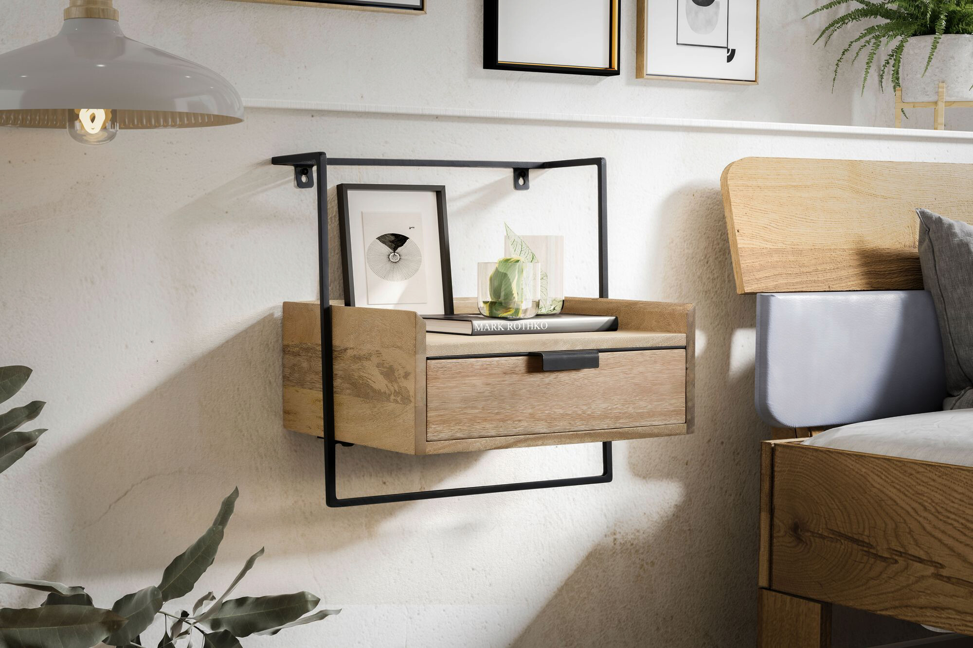 Nachtkonsole natur B/H/T: ca. 44x45x35 cm