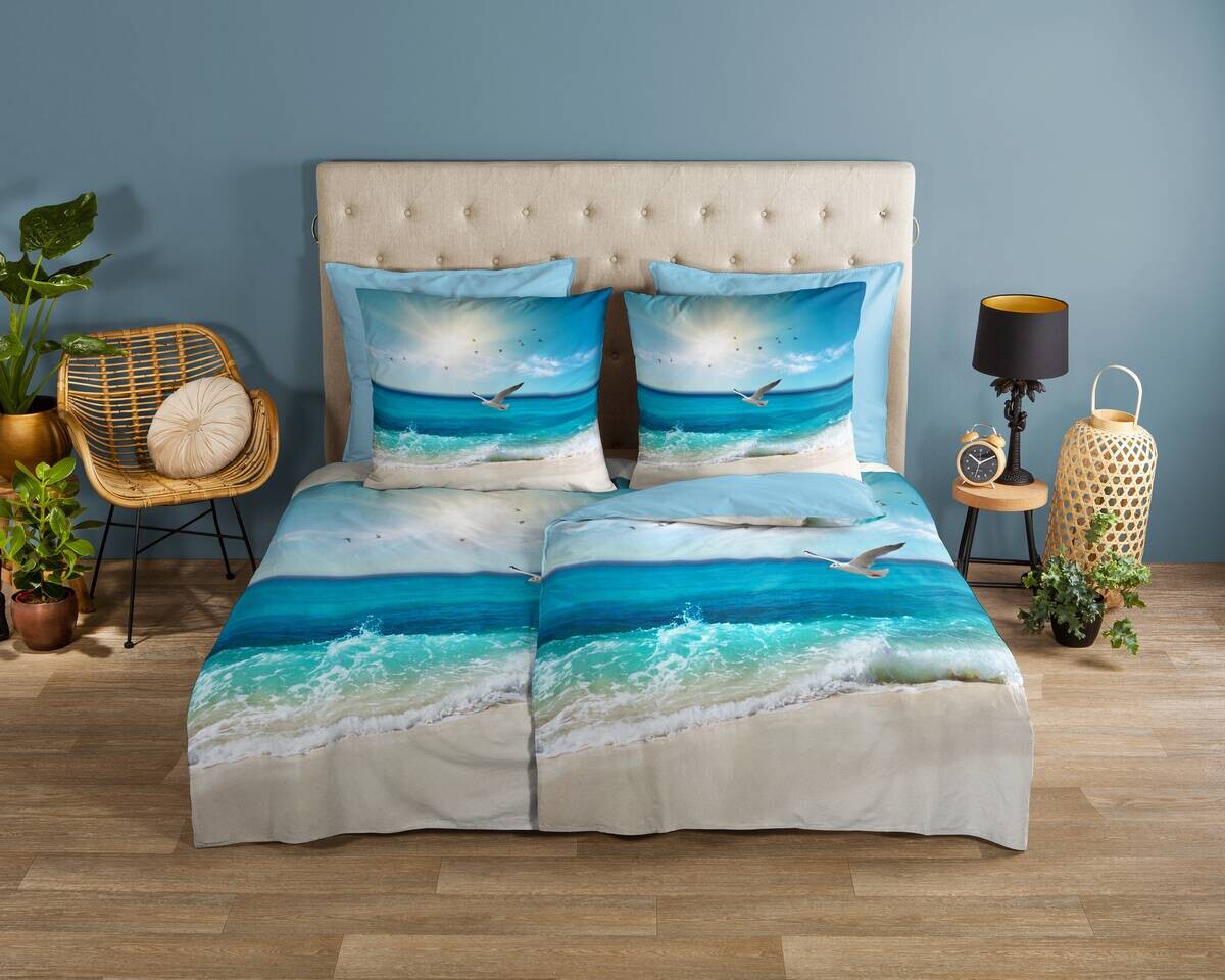 Baumwoll Bettwäsche Sealife Multi Baumwolle B/L: ca. 135x200 cm