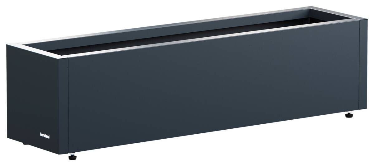 Herstera Garden Pflanzkübel Cube anthrazit Metall B/H/L: ca. 100x25x25 cm