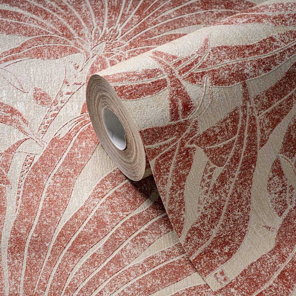 A.S.Creation Vliestapete rot orange beige B/H/D: ca. 53x1005x9,6 cm