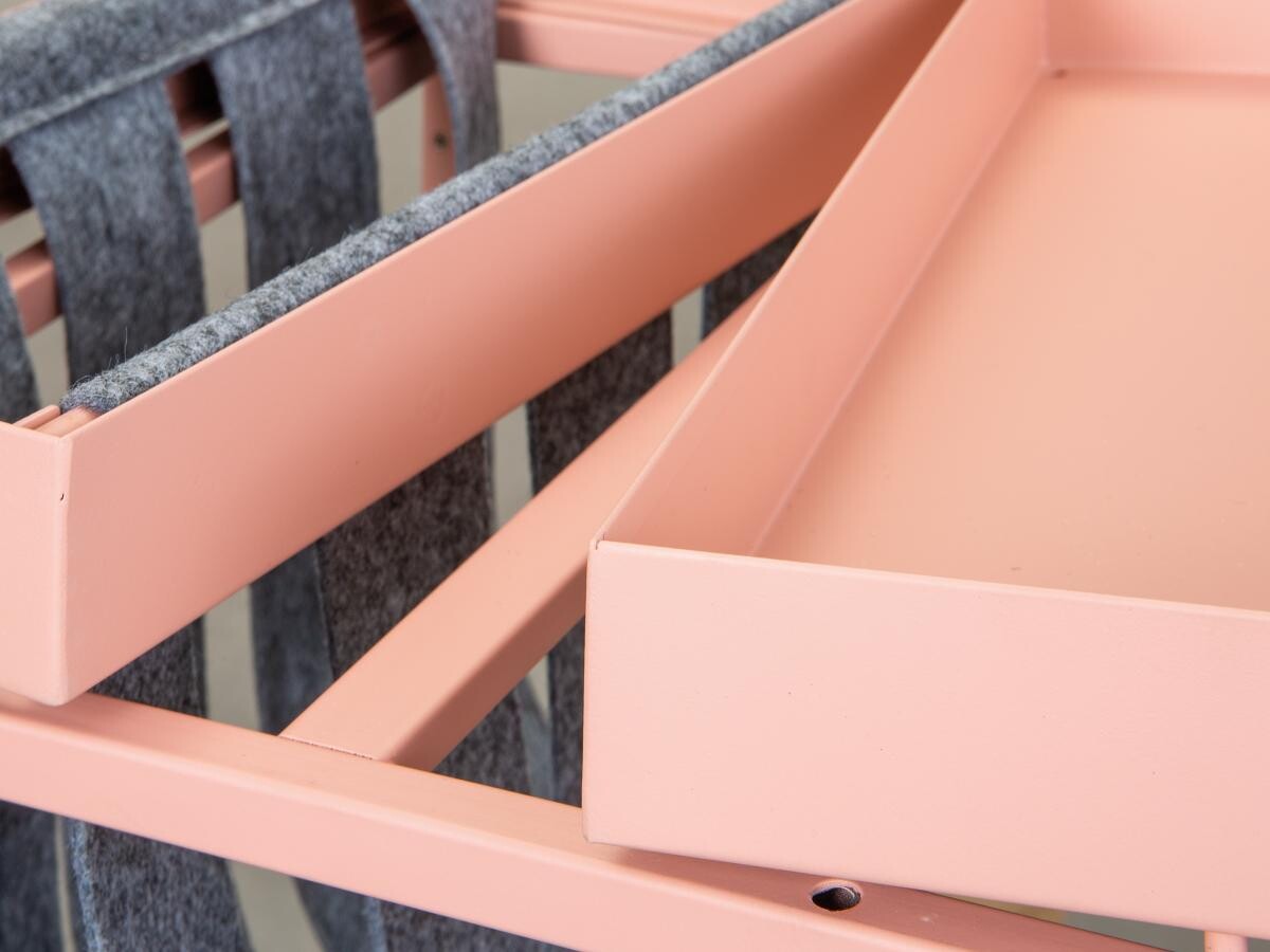 Zeitungsständer Club NY rosé Metall B/H/T: ca. 35x40x35 cm