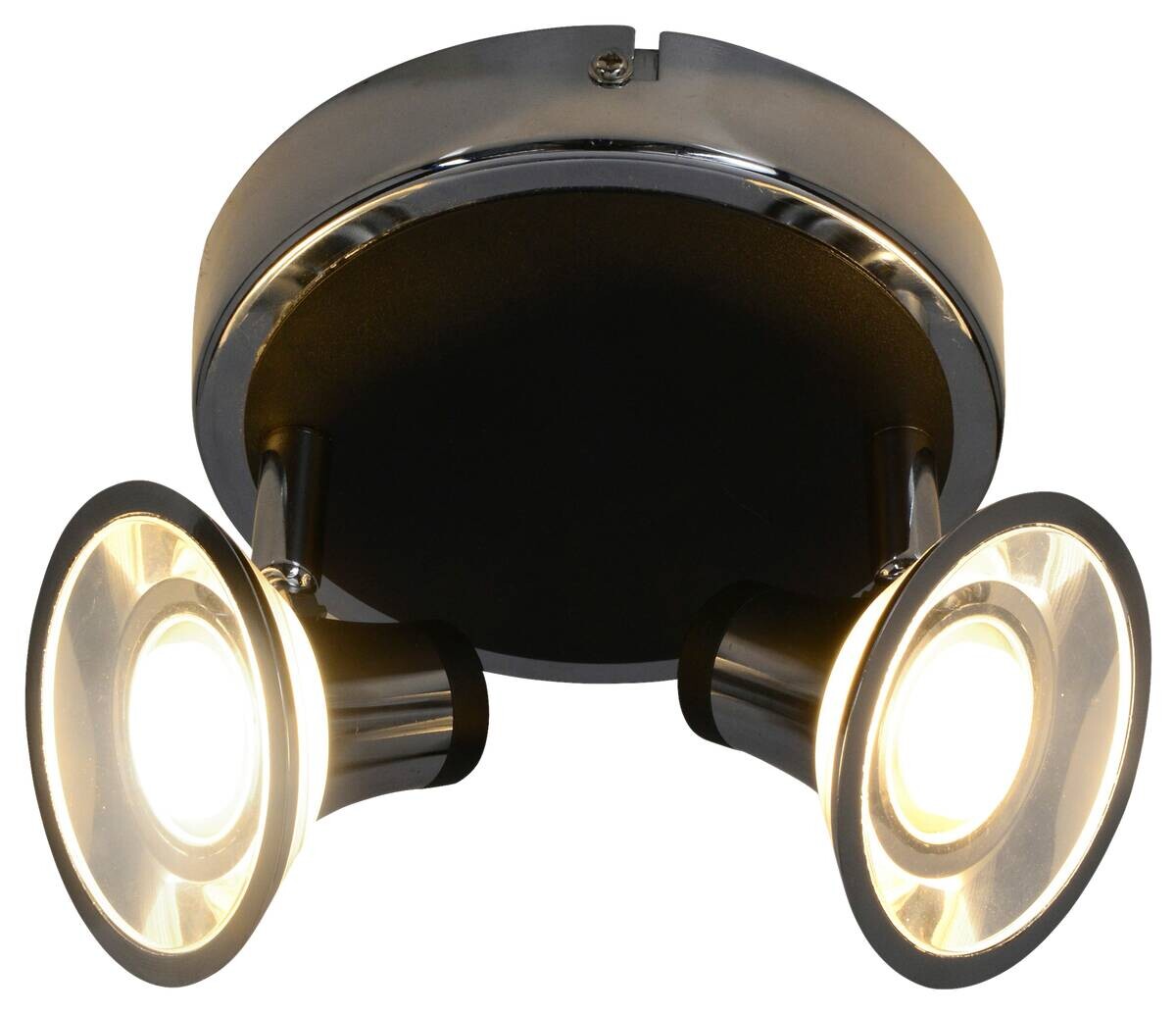 Näve Leuchten Deckenleuchte 1239842 Chrom Kunststoff Metall B/H/T: ca. 15x13x15 cm 2 Brennstellen