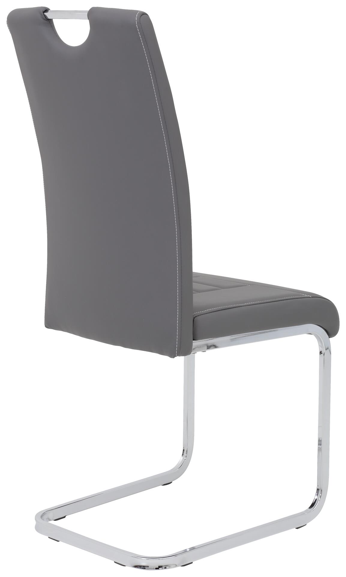 Schwingstuhl Ruby 2er Set grau Kunstleder B/H/T: ca. 44x103x60 cm