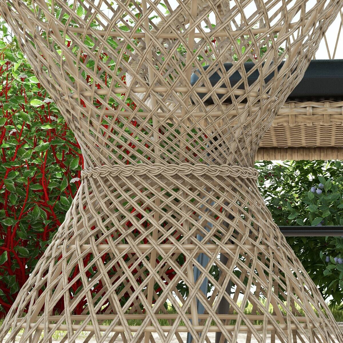 Outsunny Gartentisch braun Polypropylen B/H/L: ca. 45x45x52 cm