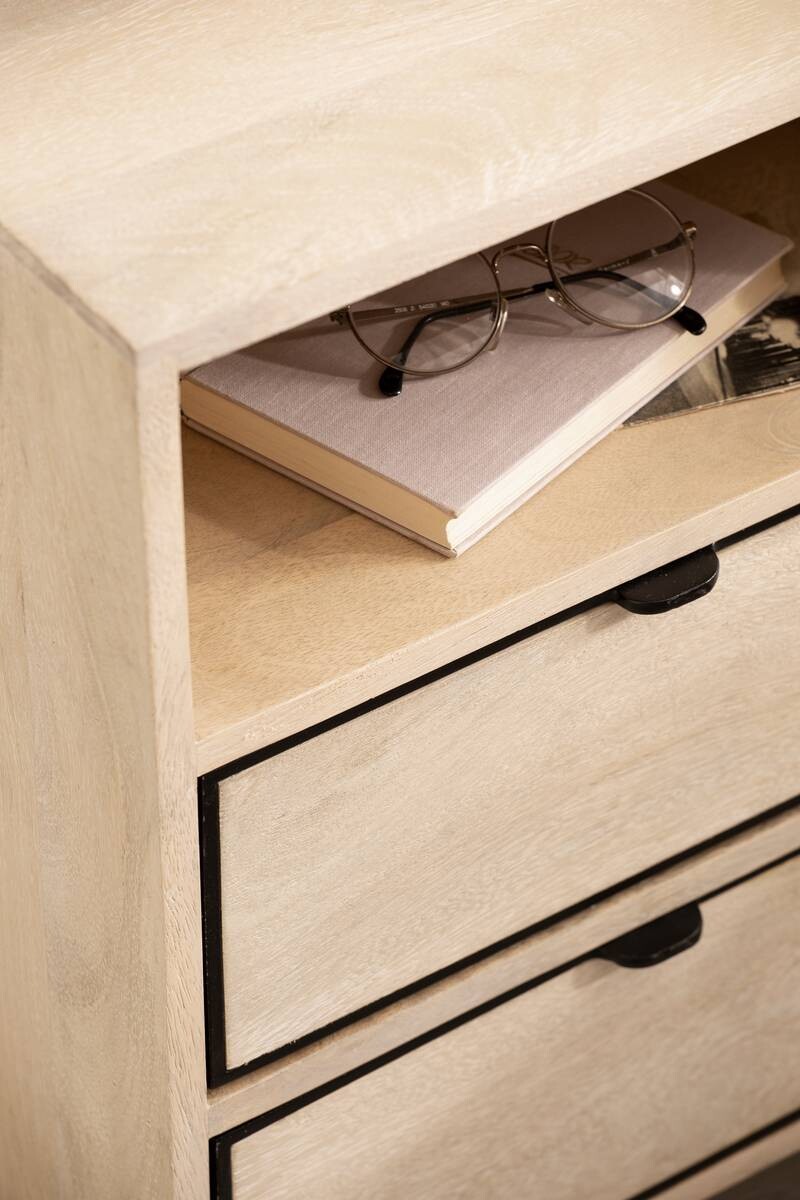 Nachtkonsole braun B/H/T: ca. 43x60x50 cm